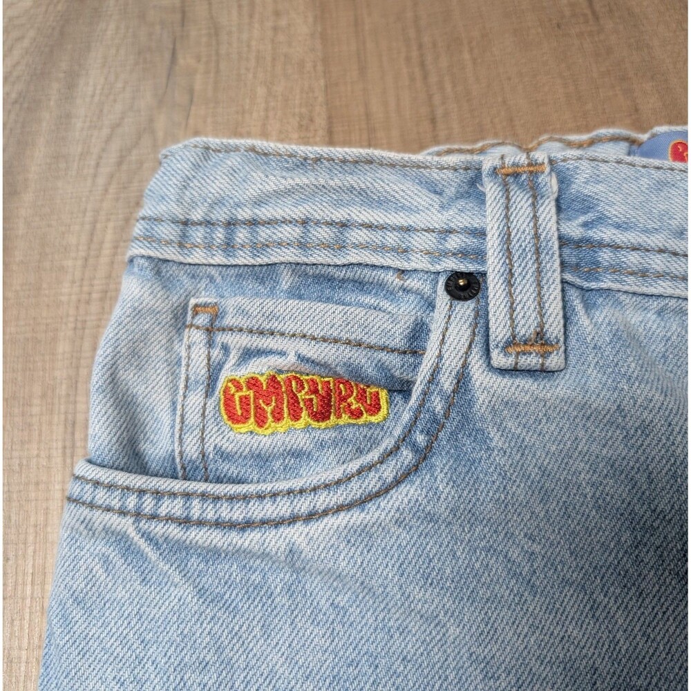 EMPYRE Baggy Skate Jeans Size 26 Light Wash Blue Denim Loose Fit Y2K Skater - Picture 3 of 11